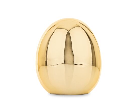 Ozdoba jajko 12 x 10 cm złoty