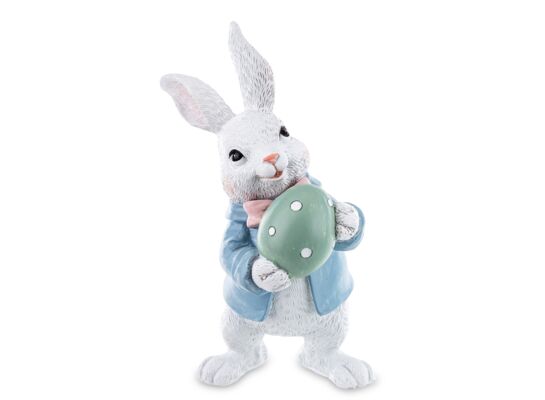 Figurka królik z pisanką 16 x 9 cm