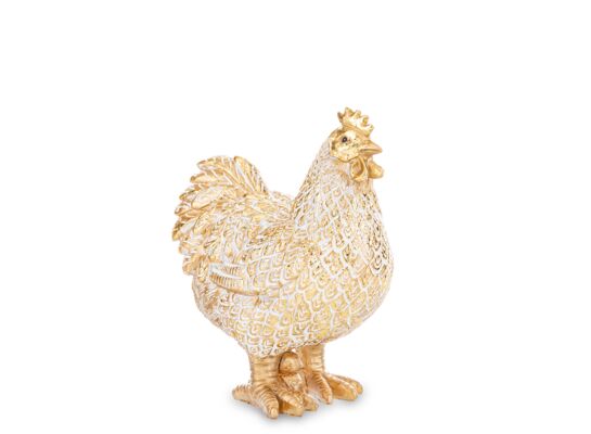 Figurka kura 16,5 x 12,5 cm złota
