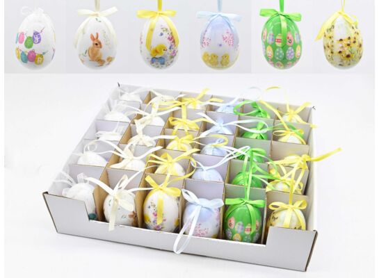 Zawieszka ozdobna jajko 7,5 cm mix kolorów