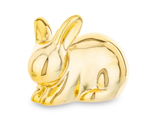 Figurka z dolomitu królik 7,5 x 10 cm złota