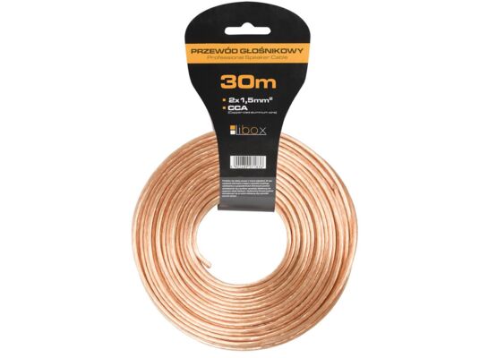 Kabel głośnikowy CCA 2x1,5mm LB0008-30 Libox 30 m