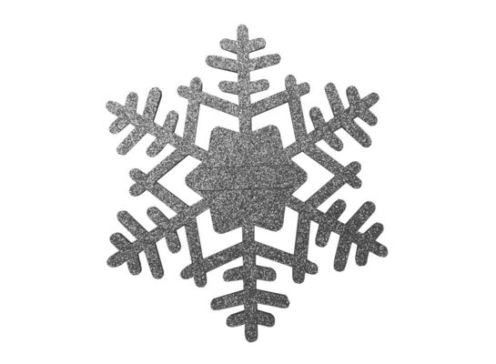 Podkładka filcowa na sztućce SNOWFLAKE śr. 21 cm szaro-srebrny