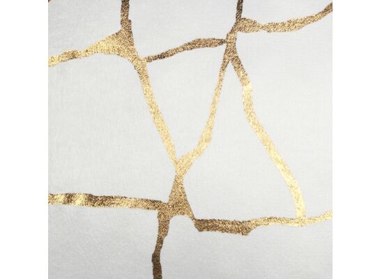 Obrus WUSTE 85 x 85cm ecru/złoty