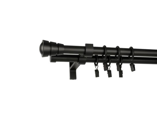 Karnisz Fedora II 160 cm czarny mat 19 mm Bojanek