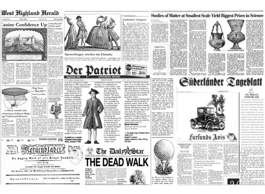 Podkładka GAZETA 43,5 x 28 cm biało-czarny