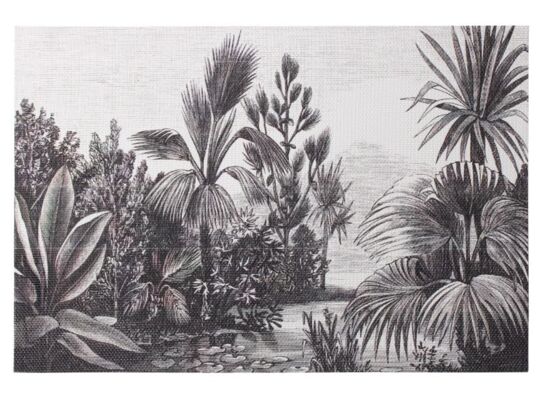 Podkładka ELCHE 45 x 30 cm biało-czarny