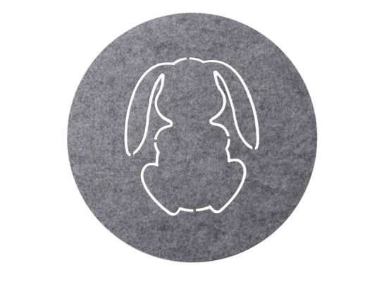 Podkładka filcowa KRÓLIK śr. 38 cm szary