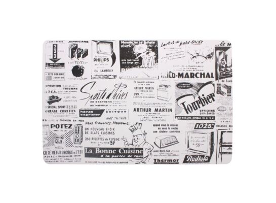 Podkładka NEWSY 45 x 30 cm biało-czarny