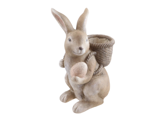 Figurka ceramiczna królik 41 cm brązowa