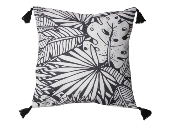 Poszewka YSTAD 45 x 45 cm czarno-biały