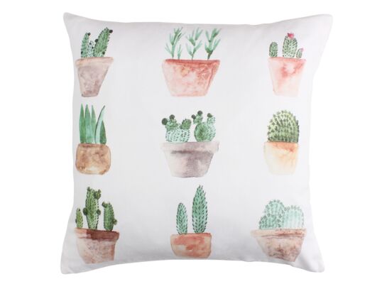 Poszewka druk CACTI 42 x 42 biały