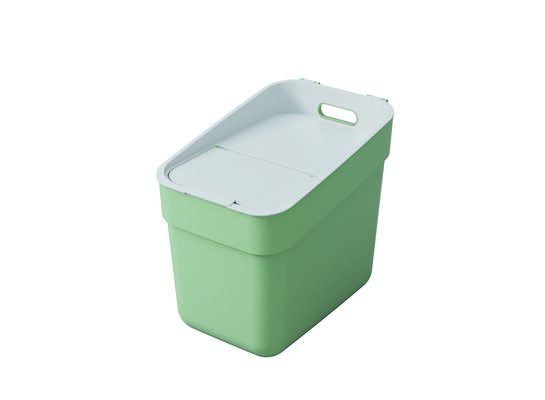 Kosz do segregacji śmieci 20 l zielono-szary