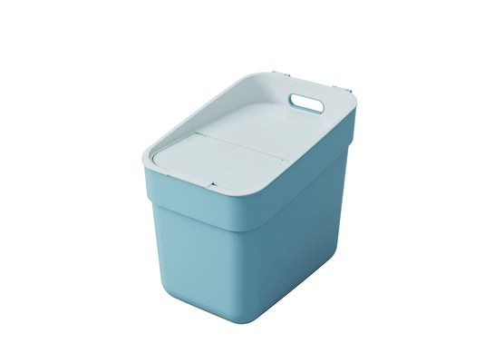 Kosz do segregacji śmieci 20 l recykling niebieski/jasny szary