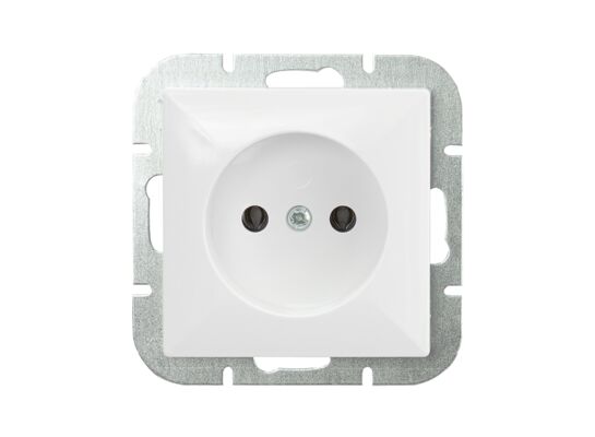 Gniazdo pojedyncze białe PERŁA