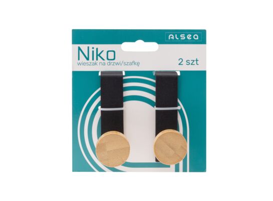 Wieszak na drzwi-szafkę Niko czarny 2 sztuki