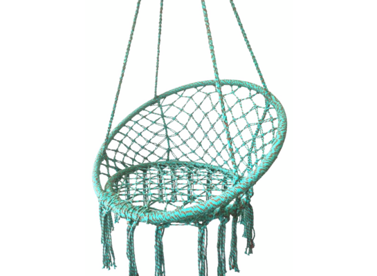 Fotel wiszący 60 x 60 cm turkusowy