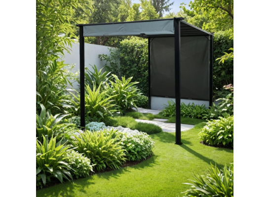 Pawilon ogrodowy 3,5 x 2,5 m z przesuwnymi ściankami grafit