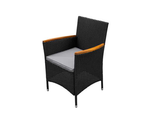 Fotel ogrodowy Bella 60 x 59 x 88 cm czarny