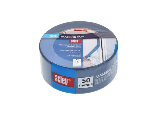 Scley taśma maskująca 48 mm x 50 m niebieska akryl 30 dni