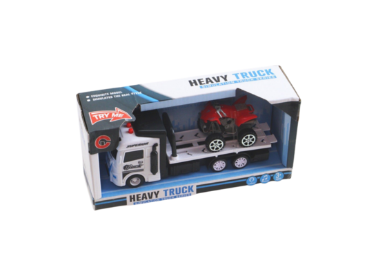 Zabawka ciężarówka z quadem 15 cm