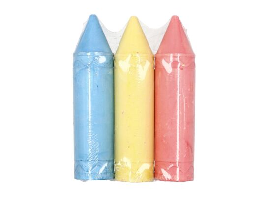 Kreda 10 cm 3 szt niebieska, żółta, czerwona