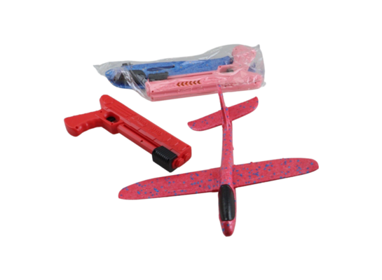 Samolot piankowy z wyrzutnią 32 x 31 cm mix kolorów