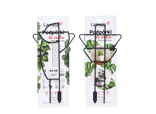 Podpórka do roślin geometryczna czarny 2 sztuki