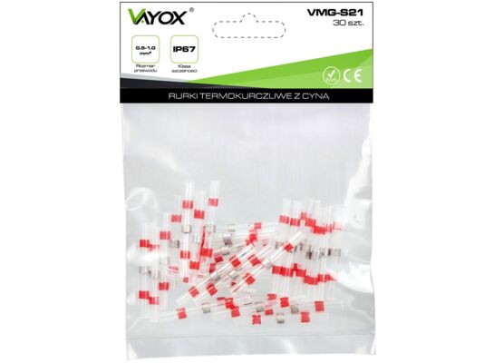 Rurki termokurczliwe z cyną i klejem 0.5-1.0mm 30 szt. VMG-S21 Vayox