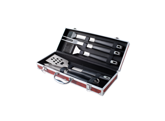 Zestaw 5 akcesoriów do grilla ze stali nierdzewnej w walizce Floraland