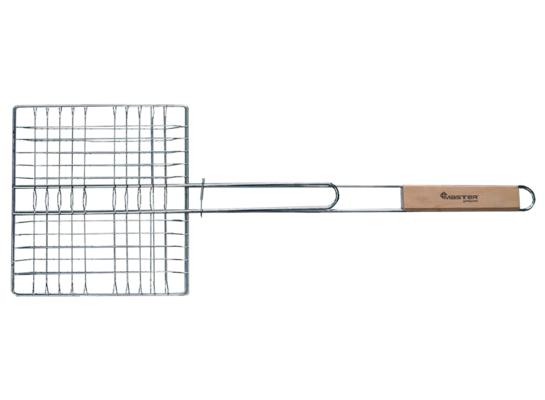 Ruszt do mięsa 23 cm x 21 cm z drewnianym uchwytem Floraland