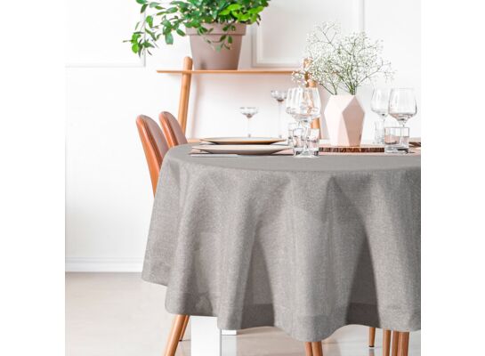 Obrus dekoracyjny STELLA ⌀180 cm jasnoszary