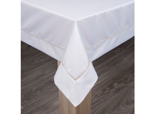 Obrus dekoracyjny MADELE 140 x 180 cm biały