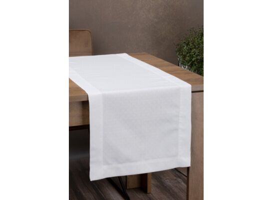 Bieżnik dekoracyjny ELLEN 40 x 140 cm biały
