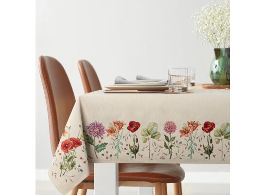 Obrus dekoracyjny gobelinowy 140 x 180 cm beżowy