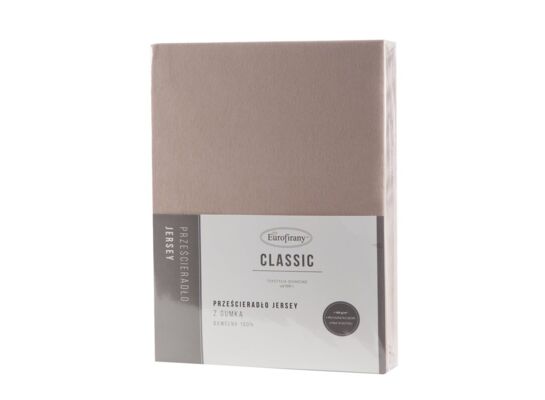 Prześcieradło jersey3 180 x 200 + 30 cm beżowy