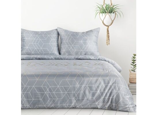 Komplet pościeli GEO 140 x 200 cm + 70 x 80 cm/x1 stalowy