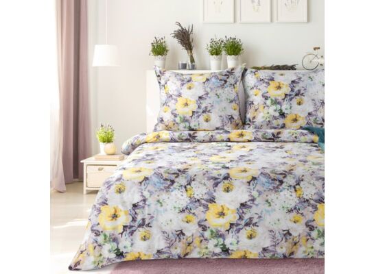 Komplet pościeli VELVET3 160 x 200 cm + 70 x 80 cm/x2 żółty