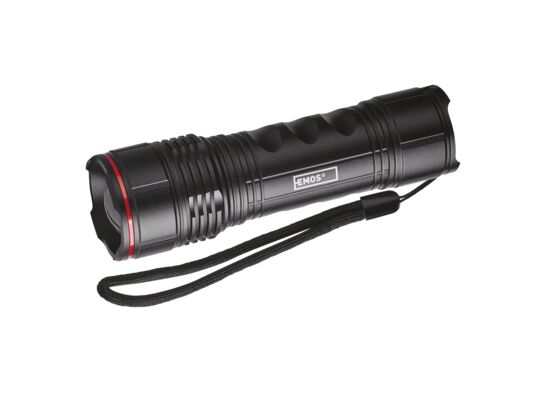 Latarka metalowa LED z zoomem 500 Im 4 x AAA