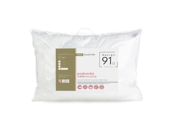 Poduszka całoroczna GOLD 70 x 80 cm biały