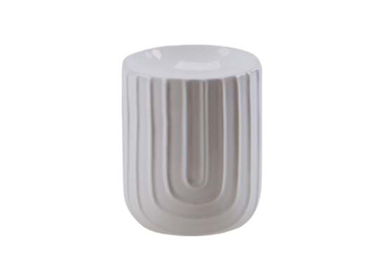 Kominek ceramiczny 7,5 x 8 cm biały