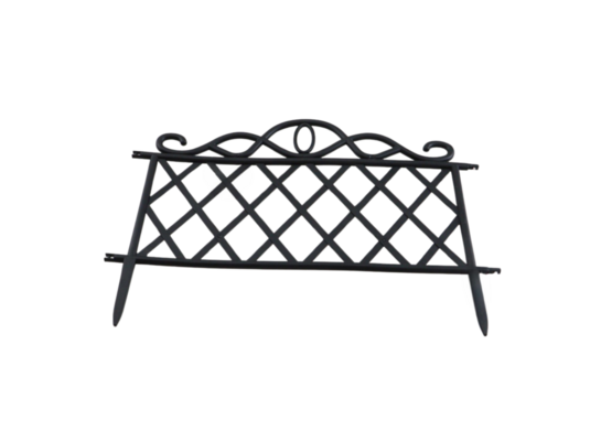 Płotek ogrodowy plastikowy 48 x 36 cm czarny