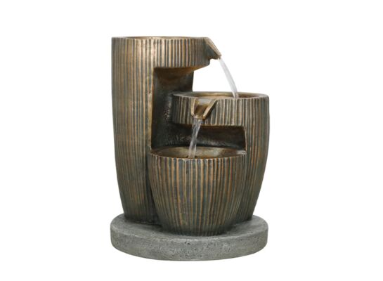 Fontanna ogrodowa z LED 29 x 28 x 48 cm ceramiczna