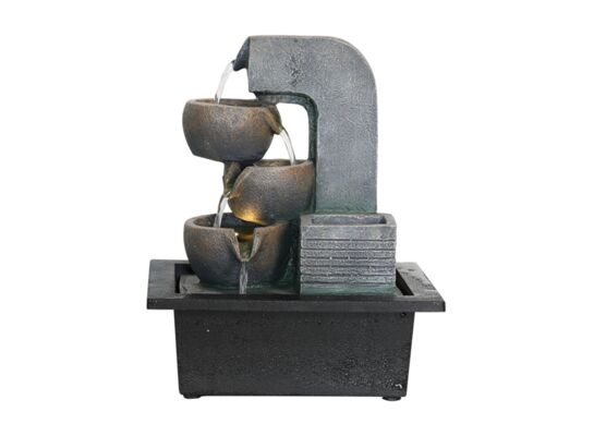 Fontanna ogrodowa z LED 21 x 17 x 26 cm ceramiczna