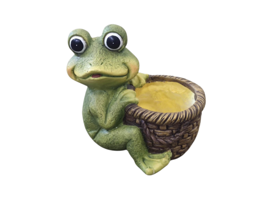 Figurka ogrodowa z osłonką żaba 32 x 30,5 cm