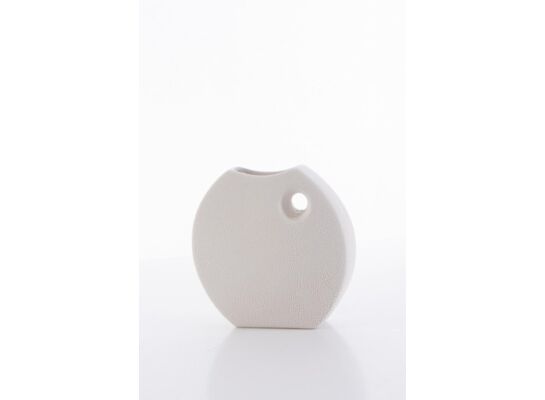 Wazon dekoracyjny RISO/228 23 x 6 x 22 cm kremowy