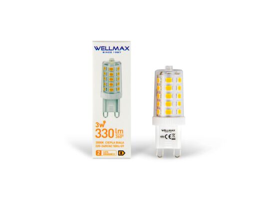 Żarówka LED G9 3 W świeczka barwa ciepła Wellmax