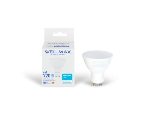 Żarówka LED GU10 8 W barwa zimna Wellmax