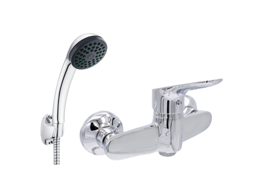 Bateria jednouchwytowa natryskowa ścienna 35 mm SIGMA z zestawem prysznicowym