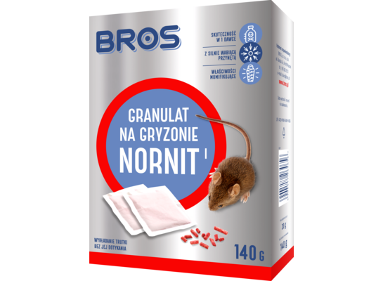 Nornit - granulat na nornice i norniki 140 g Bros